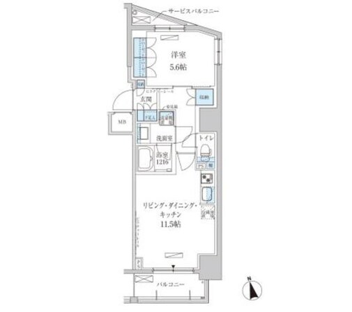 パークアクシス東上野の物件間取画像